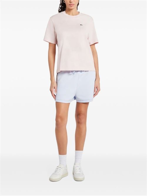 T-shirt donna manica corta con logo ricamato LACOSTE | TF7215ADY
