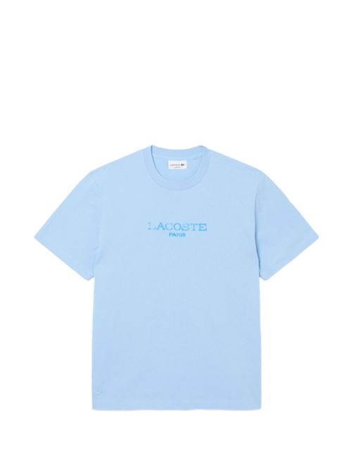 T-shirt uomo Lacoste celeste manica corta LACOSTE | TH1435HBA