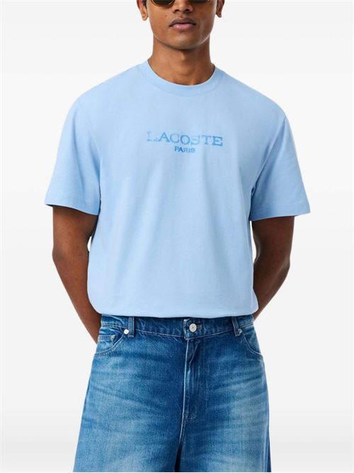 T-shirt uomo Lacoste celeste manica corta LACOSTE | TH1435HBA