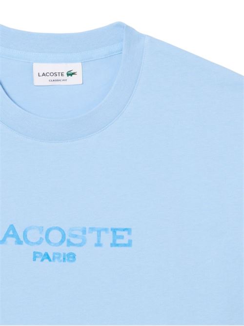 T-shirt uomo Lacoste celeste manica corta LACOSTE | TH1435HBA