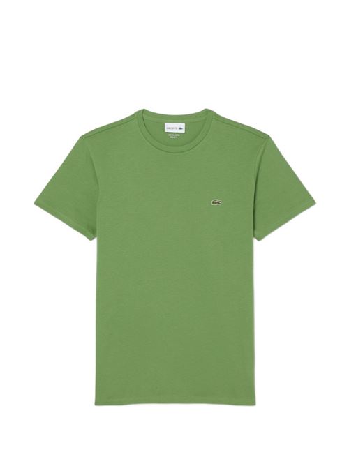 T-shirt uomo manica corta verde prato LACOSTE | TH670902M