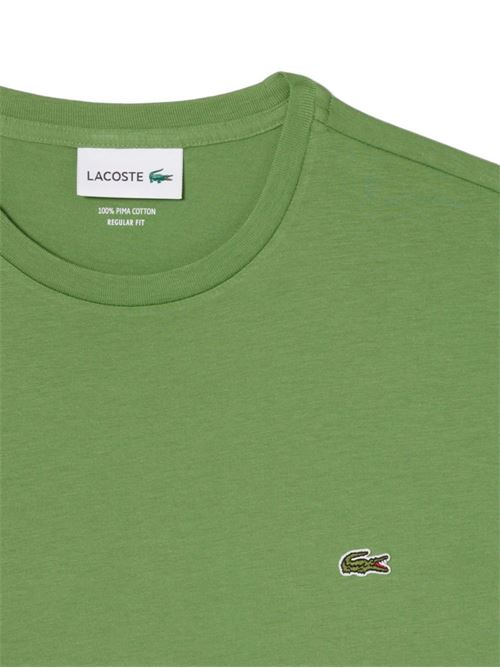 T-shirt uomo manica corta verde prato LACOSTE | TH670902M