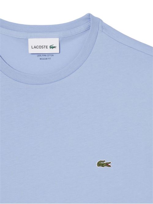 T-shirt uomo manica corta celeste LACOSTE | TH6709AEY