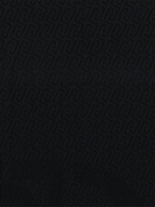 Foulard donna nero con logo jacquard LIU-JO | 2A6001T030022222