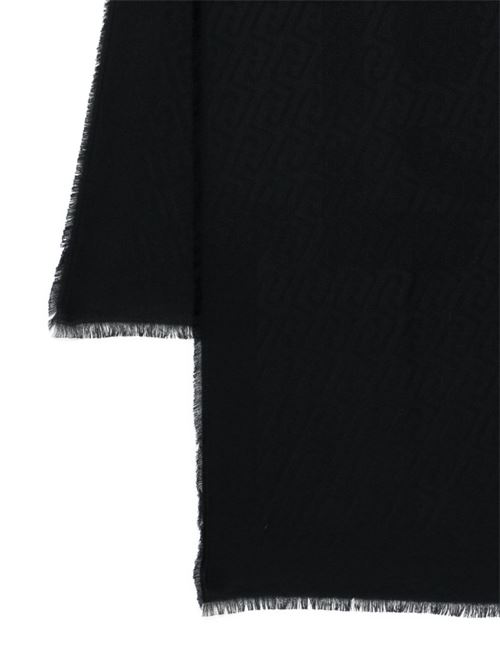 Foulard donna nero con logo jacquard LIU-JO | 2A6001T030022222