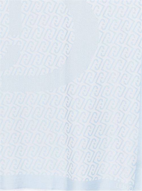 Foulard donna celeste con logo jacquard LIU-JO | 2A6001T030044115