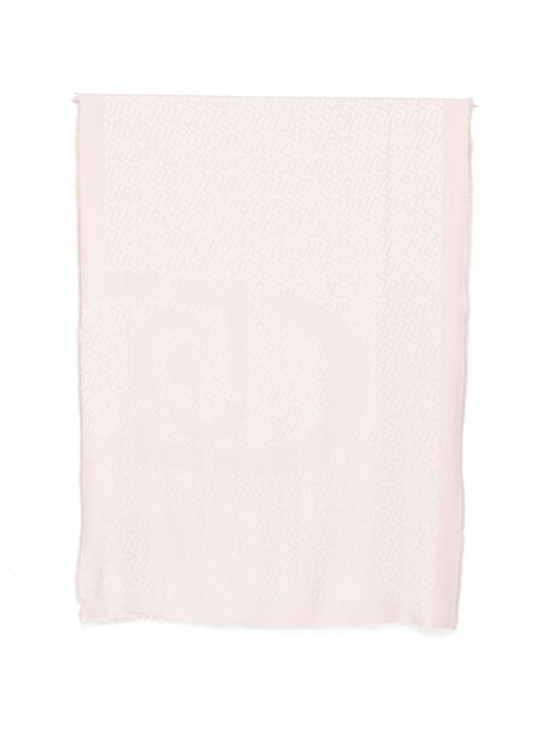 Foulard donna rosa con logo jacquard LIU-JO | 2A6001T0300X0756