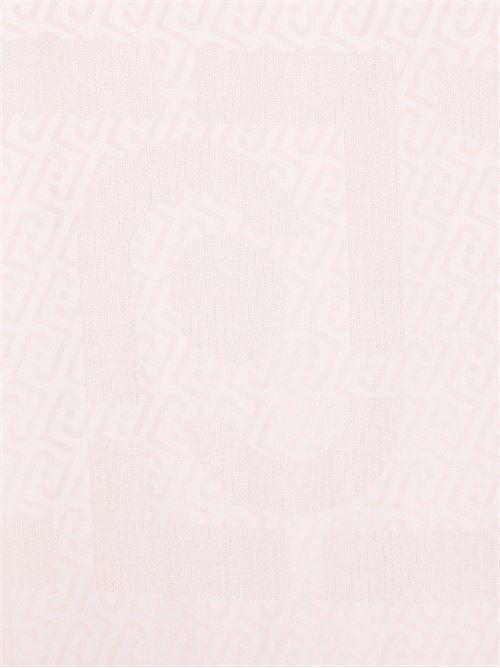 Foulard donna rosa con logo jacquard LIU-JO | 2A6001T0300X0756