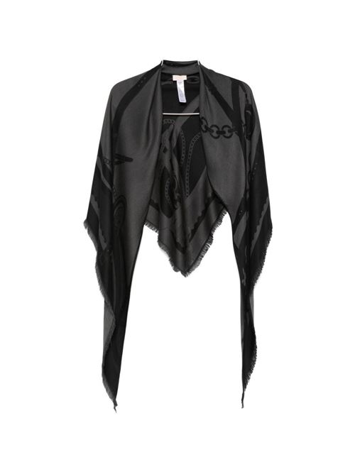 Sciarpa donna nera con frange LIU-JO | 2A6024T030022222