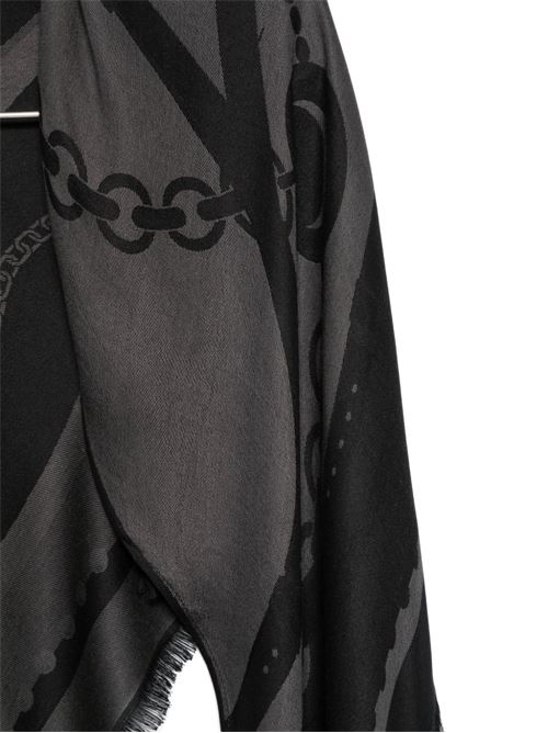 Sciarpa donna nera con frange LIU-JO | 2A6024T030022222