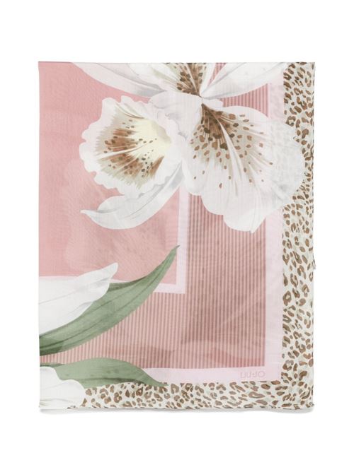 Foulard donna Liu Jo floreale maculato rosa LIU-JO | 2A6050T2738X0756