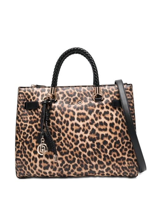 Borsa donna tote con stampa leopardata LIU-JO | AA6086E111900047