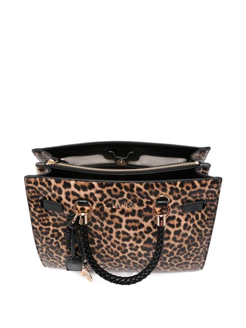 Borsa donna tote con stampa leopardata LIU-JO | AA6086E111900047
