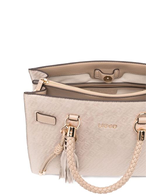 Borsa donna tote con motivo monogram LIU-JO | AA6086T384A51308