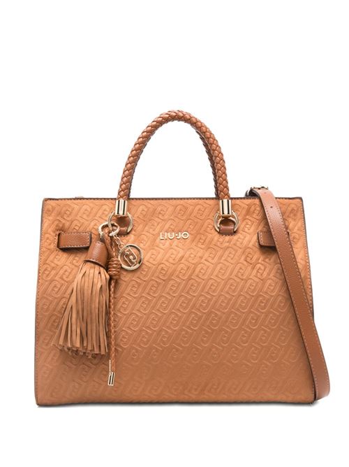 Borsa donna tote con motivo monogram LIU-JO | AA6086T384AX0742