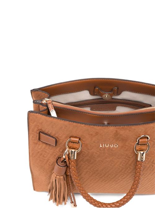 Borsa donna tote con motivo monogram LIU-JO | AA6086T384AX0742