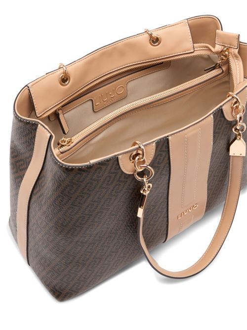 Borsa donna tote media con monogramma LIU-JO | AA6104E1118C3904