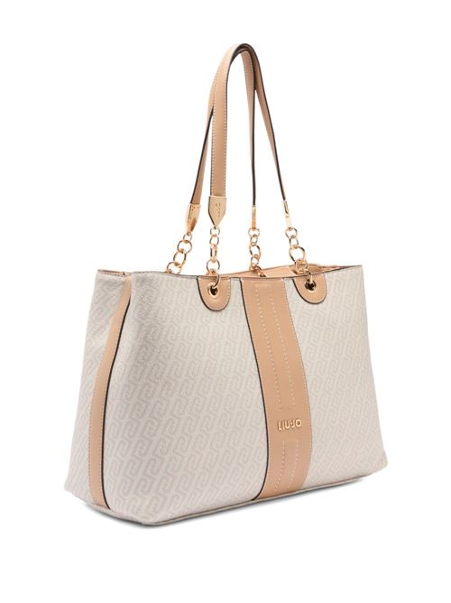 Borsa donna tote media con motivo monogram LIU-JO | AA6104E1118C3920