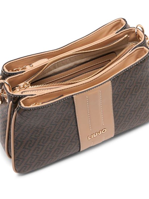 Borsa donna a spalla con motivo monogram LIU-JO | AA6107E1118C3904