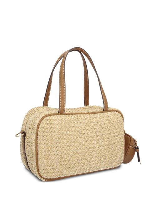 Borsa donna Liu Jo bowling beige con logo LIU-JO | AA6113T383A00005