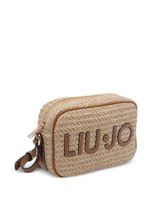 Borsa donna Liu Jo camera bag beige con logo LIU-JO | AA6114T383A00005