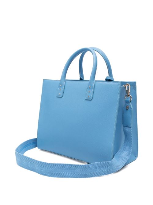 Borsa donna tote azzurrina con logo goffrato LIU-JO | AA6149ES02974139