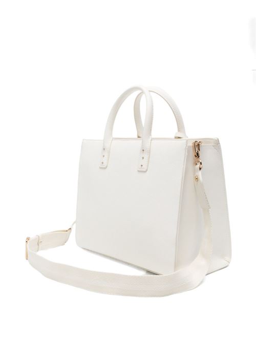 Borsa donna tote bianca con logo goffrato LIU-JO | AA6149ES029X0459