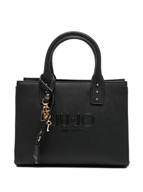 Borsa donna Liu Jo tote piccola nera con logo LIU-JO | AA6150ES02922222
