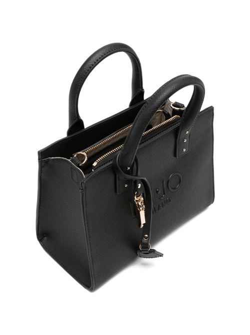 Borsa donna Liu Jo tote piccola nera con logo LIU-JO | AA6150ES02922222