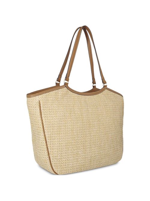 Borsa donna Liu Jo tote grande beige con logo LIU-JO | AA6208T383A00005
