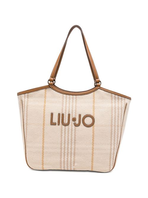 Borsa donna Liu Jo tote grande beige minimal LIU-JO | AA6208T387A00005