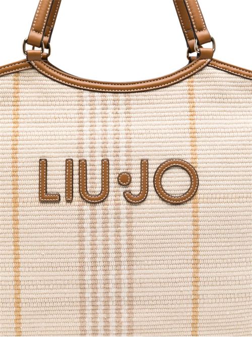 Borsa donna Liu Jo tote grande beige minimal LIU-JO | AA6208T387A00005