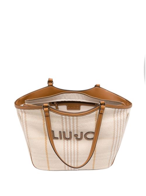 Borsa donna Liu Jo tote grande beige minimal LIU-JO | AA6208T387A00005