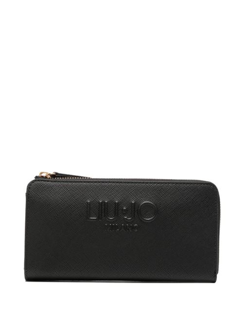 Portafoglio donna nero goffrato LIU-JO | AA6285ES02922222