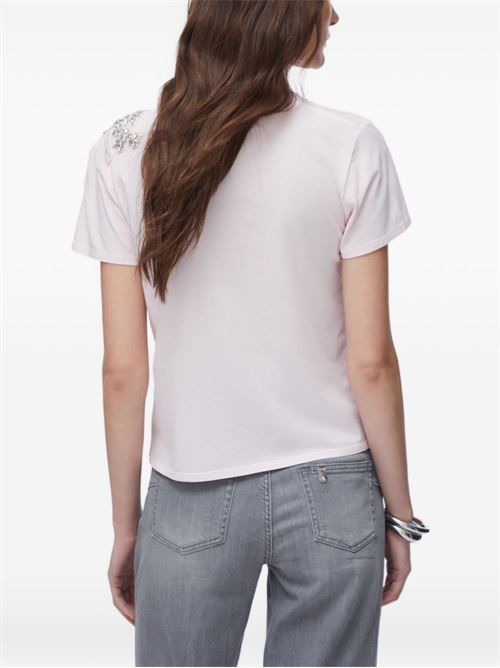 T-shirt donna con decorazione perline LIU-JO | CA6010J3868P9749