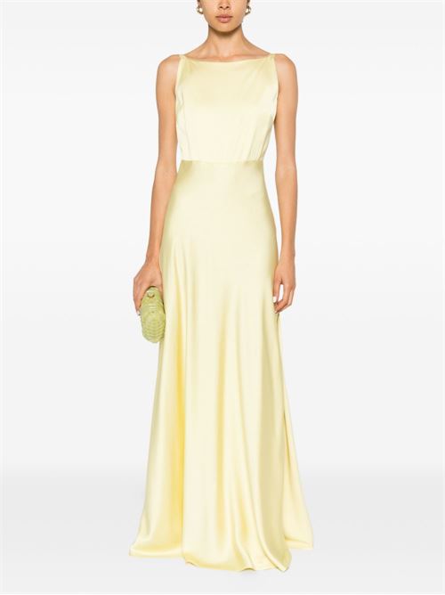 Abito lungo donna Liu Jo raso giallino smanicato LIU-JO | CA6173T522A09090