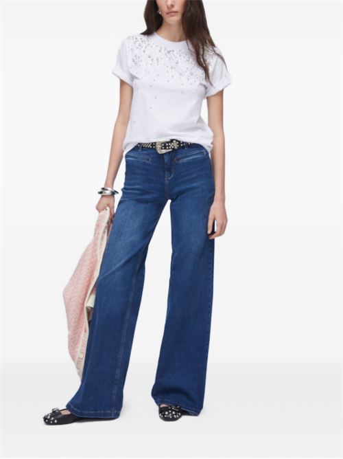 T-shirt donna Liu Jo bianca con pietre preziose applicate LIU-JO | CA6193J386811111
