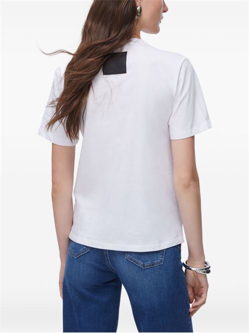 T-shirt donna Liu Jo bianca con pietre preziose applicate LIU-JO | CA6193J386811111