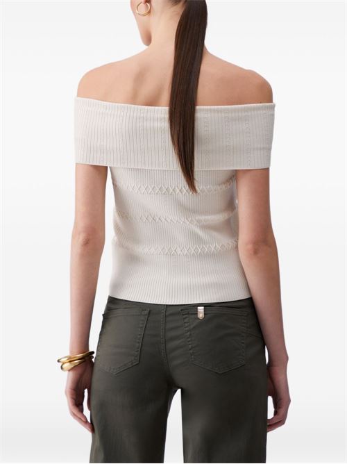 Top donna con scollo a barca LIU-JO | CA6217MS55NP9574