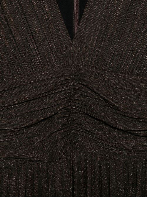 Abito lungo donna Liu Jo lurex marrone scollo v LIU-JO | CA6382JS006A4398