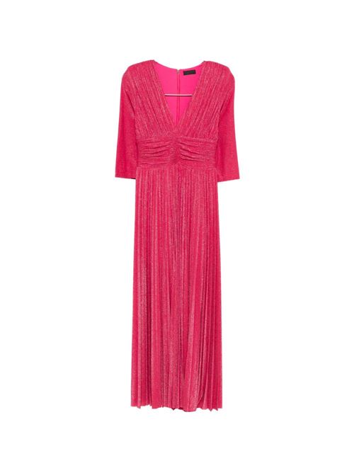 Abito lungo donna Liu Jo lurex fucsia scollo v LIU-JO | CA6382JS006P9628