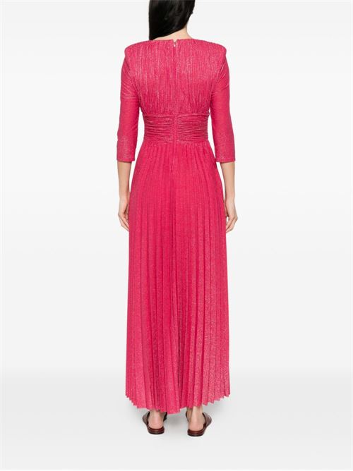 Abito lungo donna Liu Jo lurex fucsia scollo v LIU-JO | CA6382JS006P9628