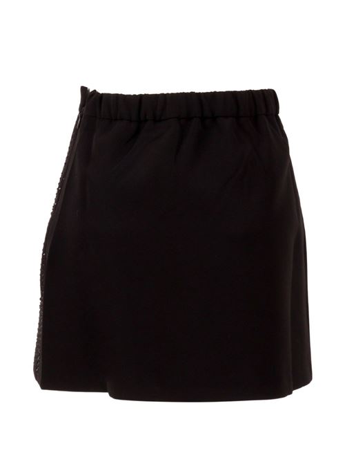 Minigonna Liu Jo Kids da ragazza nera in tessuto tecnico con strass applicati LIU-JO | GA6017T7896Y9048
