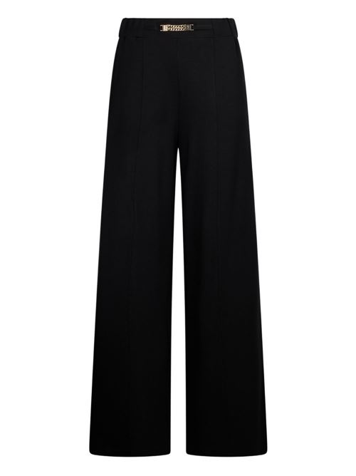 Pantalone donna nero con dettaglio catena LIU-JO | TA6026JS18222222
