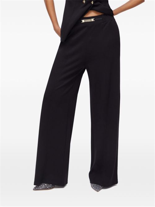 Pantalone donna nero con dettaglio catena LIU-JO | TA6026JS18222222