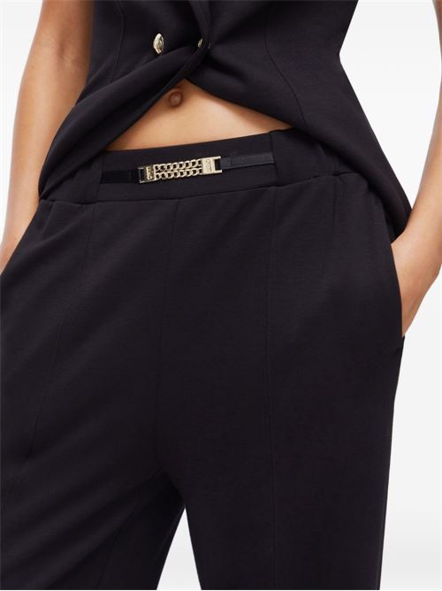 Pantalone donna nero con dettaglio catena LIU-JO | TA6026JS18222222