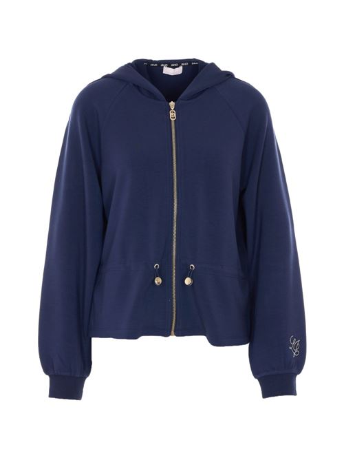Felpa donna full zip con cappuccio LIU-JO | TA6076JS86993924