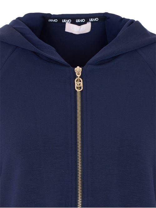 Felpa donna full zip con cappuccio LIU-JO | TA6076JS86993924