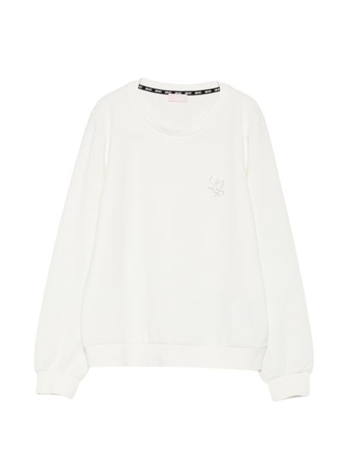 Felpa donna Liu Jo girocollo basic bianca LIU-JO | TA6078JS86910105