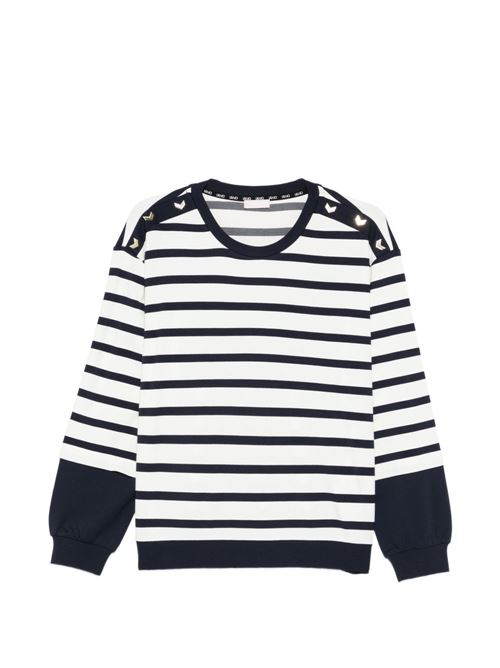 Felpa donna girocolloa righe LIU-JO | TA6083J3867C3882